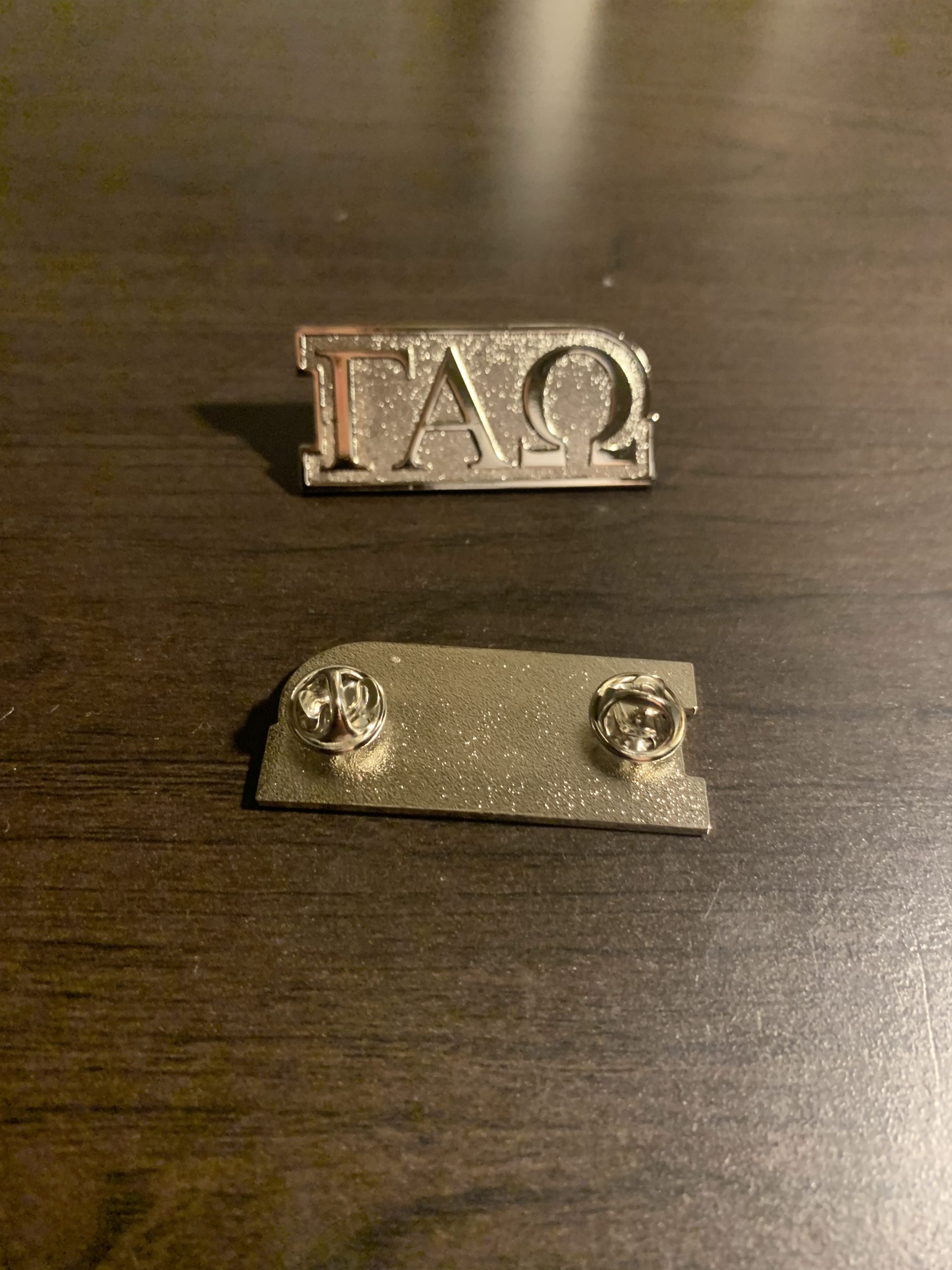 Silver Letters Pin
