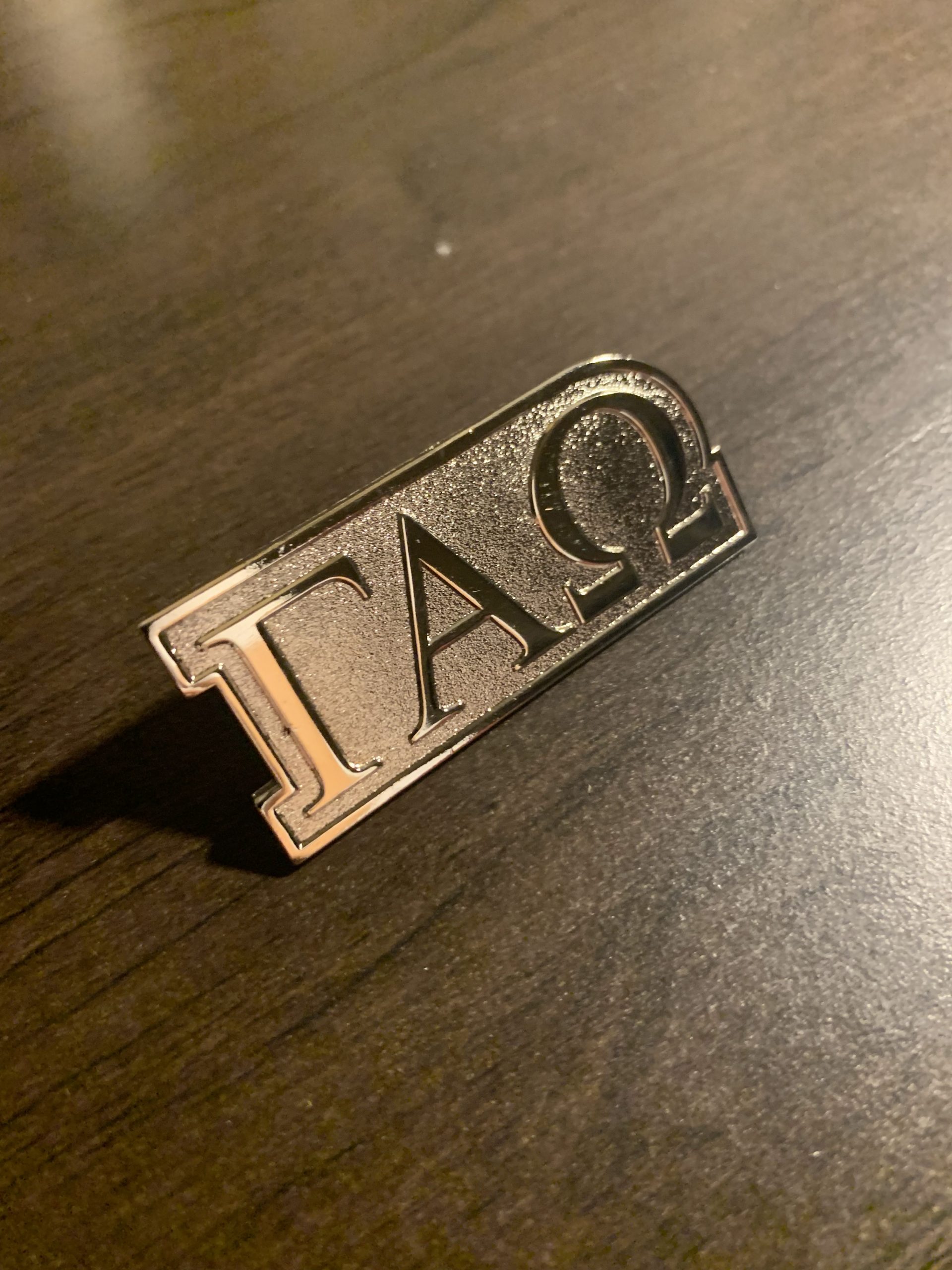 Silver Letters Pin